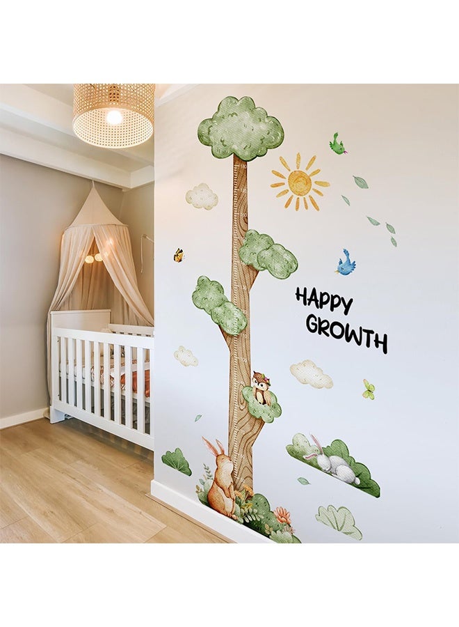 RATSAW Cartoon Height Growth Chart, Self-Adhesive Wall Sticker Forest Animals, for Kids Nursery, Bedroom Living Room, 50 - 180cm - Image 2
