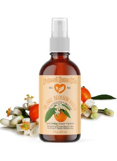 Natural Born Oils 4oz Orange Blossom Water Hydrosol 100 Pure and Natural Organic SteamDistilled Facial Toner Cleanser with Sprayer 4OrgWater 0