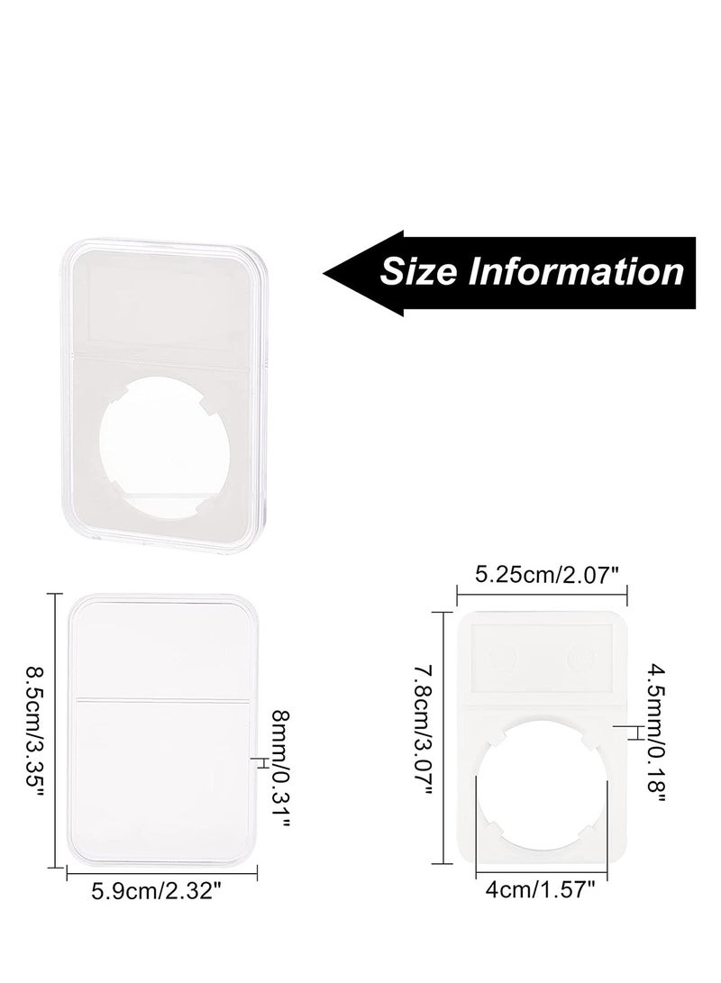 Excefore Coin Holder Transparent Markable PC Coin Storage Box 40mm Inner Diameter White Coin Slab Display Holder for Home Storage Trade Shows Collectibles Display 15PCS - Image 2