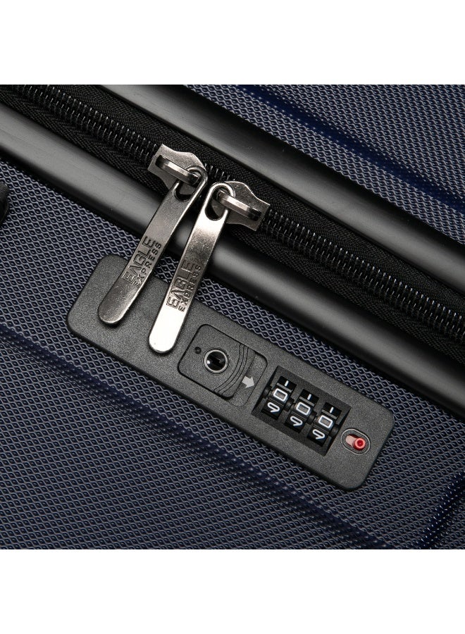 Eagle Express Expedition ABS Hard Trolley Luggage - 20 inch - Navy Blue - Free Protective Cover - 1-Year Warranty - Image 3