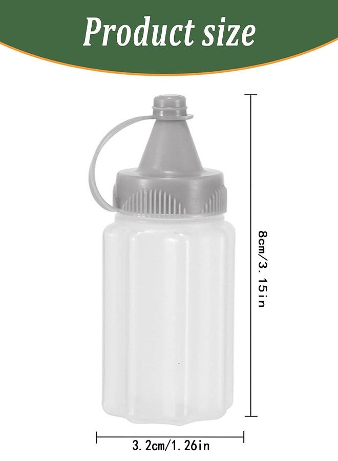 8 Pcs Mini Condiment Squeeze Bottles, 1oz Plastic Ketchup Bottles Squirt Honey Tomato Salad Dressing Container for Bento Box, Lunch, BBQ, Camping - Image 4
