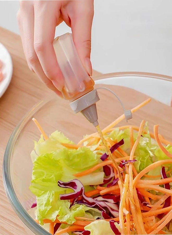 8 Pcs Mini Condiment Squeeze Bottles, 1oz Plastic Ketchup Bottles Squirt Honey Tomato Salad Dressing Container for Bento Box, Lunch, BBQ, Camping - Image 5