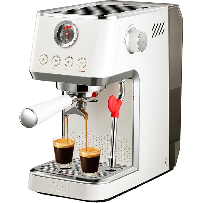 Tuni E2 Gen3 Dual Boiler Espresso Machine with Super+ Steam Power, Ivory | 20 Bar Espresso Coffee Machine with PID NTC Temp Control,58mm Brew System for Cold Brew,Espresso,Cappuccino,Latte - Image 1