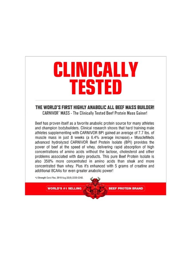 MUSCLEMEDS مكمل كارنيفور ماس لزيادة الوزن بنكهة فادج الشوكولاتة - 25 وجبة - Image 3