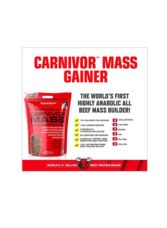 MUSCLEMEDS مكمل كارنيفور ماس لزيادة الوزن بنكهة فادج الشوكولاتة - 25 وجبة - Image 2