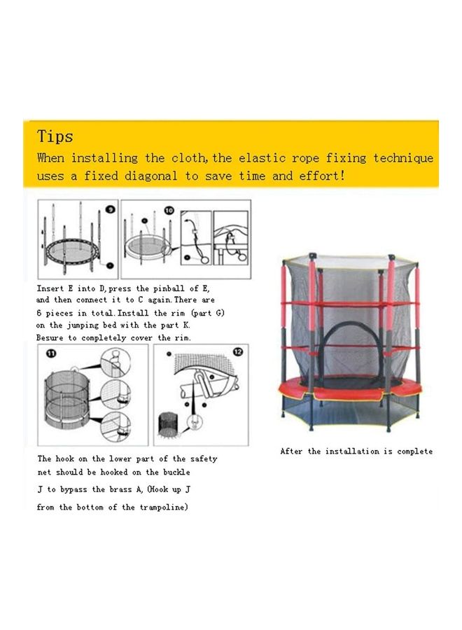 شيانغ يو ترامبولين للقفزسرير قفز ترامبولين مع حاوية أمان بطول 4 أقدام - Image 5