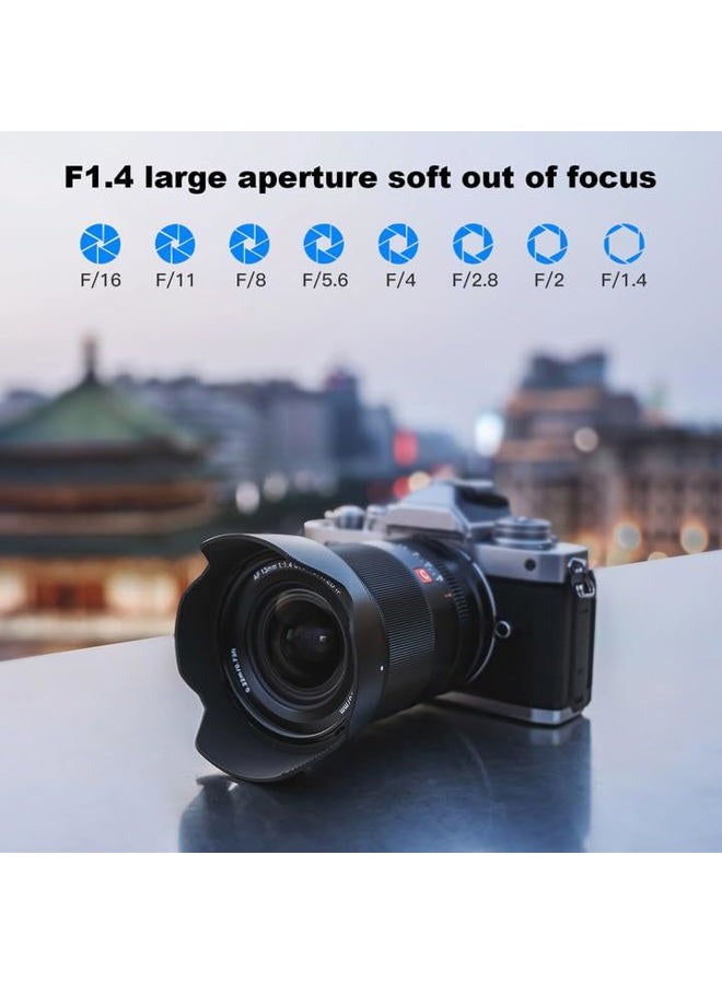 VILTROX عدسة VILTROX 13mm f1.4 F/1.4 E Mount، عدسة بزاوية واسعة APS-C للكاميرات ذات تركيب E من سوني a9/ a7RIV/ a7RIII/ a7III/ a7SIII/ a7C/ a6600/ a6400/a6000 /A1 - Image 2