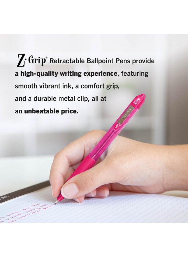 Zebra Pen Z-Grip Retractable Ballpoint Pen, Medium Point, 1.0mm, Assorted Fashion Colors, 24-pack - Image 5