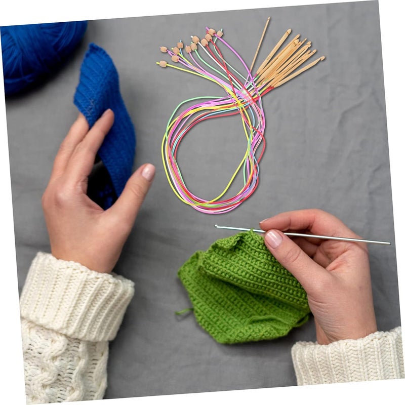Uonlytech 12Pcs Crochet Hooks Set for DIY Knitting Crafts Accessories Ergonomic Knitting Needles with Case for Beginners and Arthritic Hands - Image 2
