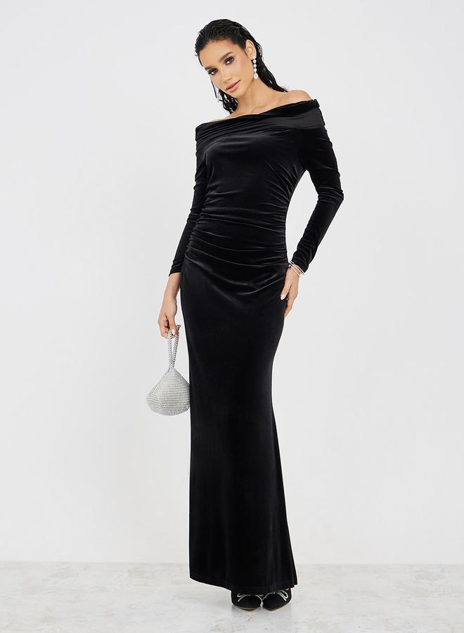 Styli Velvet Evening Dress  - Image 1
