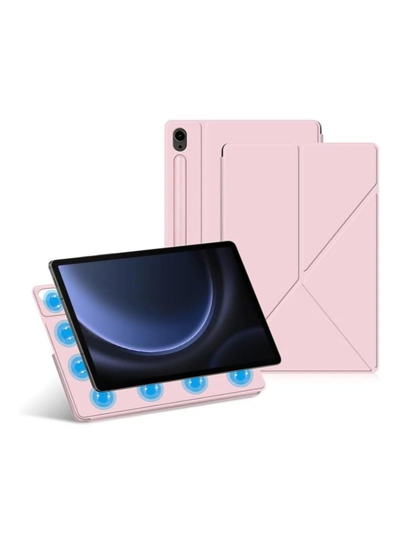 حافظة مغناطيسية متوافقة مع Samsung Galaxy Tab S10 FE Plus مقاس 13.1 بوصة (2025) - غطاء ثلاثي الطيات مع حامل قابلة للتعديل، فتحة لقلم ووظيفة الإغلاق/التشغيل التلقائي