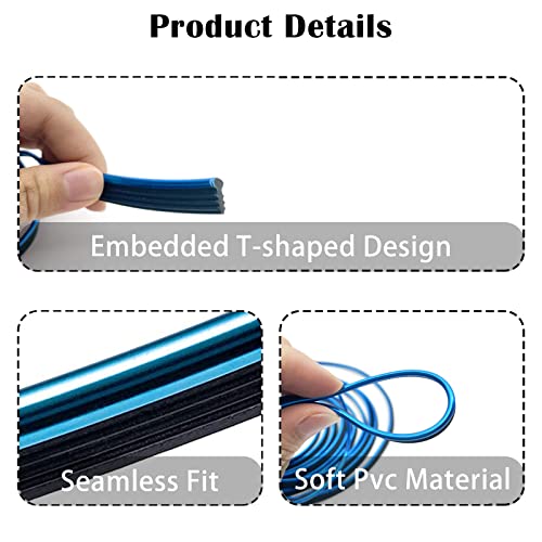 OSIFIT Car Interior Trim Strips,Universal 9.8 ft Car Electroplating Decoration Styling Door Dashboard, Flexible Interior Trim Accessories with Installing Tool(Blue) - Image 3