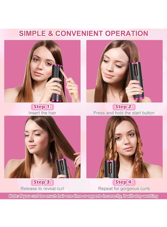 عام مكواة حديد التلفيف التلقائية، لاسلكية بشاشة LCD، تتمتع بإعدادات حرارة قابلة للتعديل، بالإضافة إلى إمكانية إعادة الشحن عبر USB. مثالية لتصفيف الشعر الطويل والقصير، مناسبة للاستخدام المحترف. - Image 5