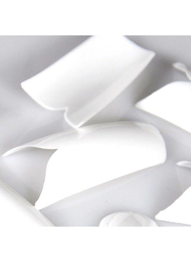 enForten - White V Shape Designer False French Nail Art Tips Pack Of 500Pcs - Image 1