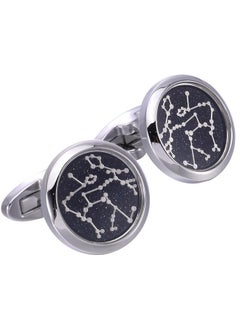 Sky Constellation Pattern Round Men'S Cufflinks In Gift Case Sparkling Blue Goldstone Cufflinks For Men Jewelry For Wedding Party Business Birthday Anniversary Dress (Silver Tone) - pzsku/Z0E05B5FAA92642E5B384Z/45/_/1735816947/1d3ca006-b763-43f7-a3e3-fde454f221ea