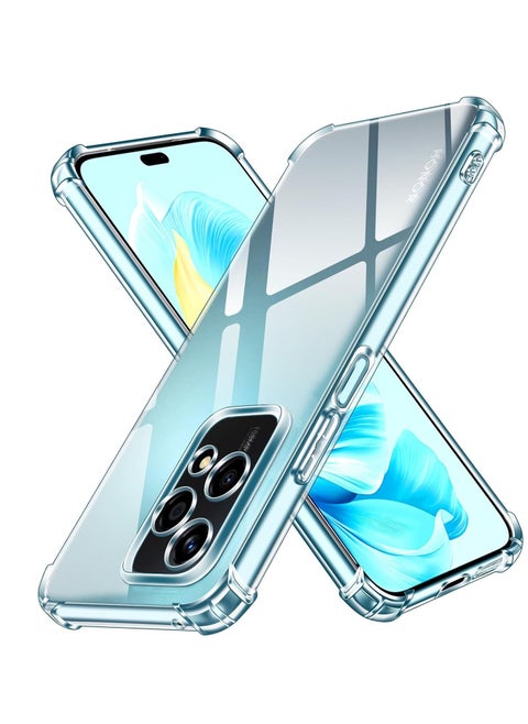 جراب لهاتف Honor 200 Lite، غطاء خلفي شفاف، وسادة هوائية ناعمة من السيليكون، مقاوم للصدمات، مضاد للخدش، واقي من الصدمات، زاوية لهاتف Honor 200 Lite (شفاف)