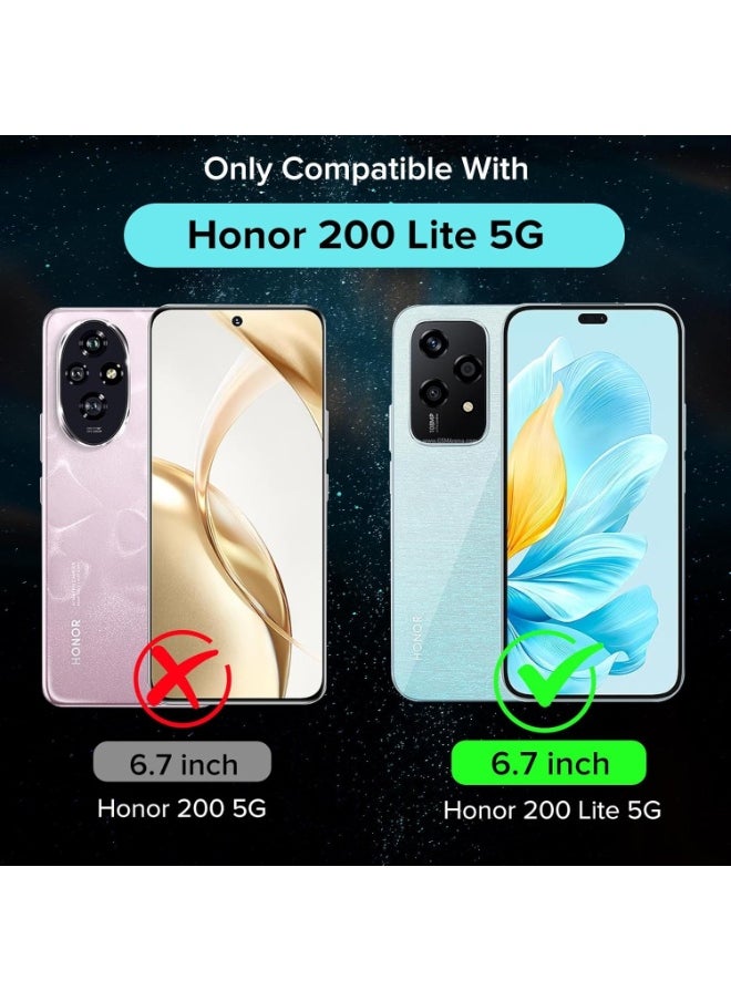 جراب لهاتف Honor 200 Lite، غطاء خلفي شفاف، وسادة هوائية ناعمة من السيليكون، مقاوم للصدمات، مضاد للخدش، واقي من الصدمات، زاوية لهاتف Honor 200 Lite (شفاف)