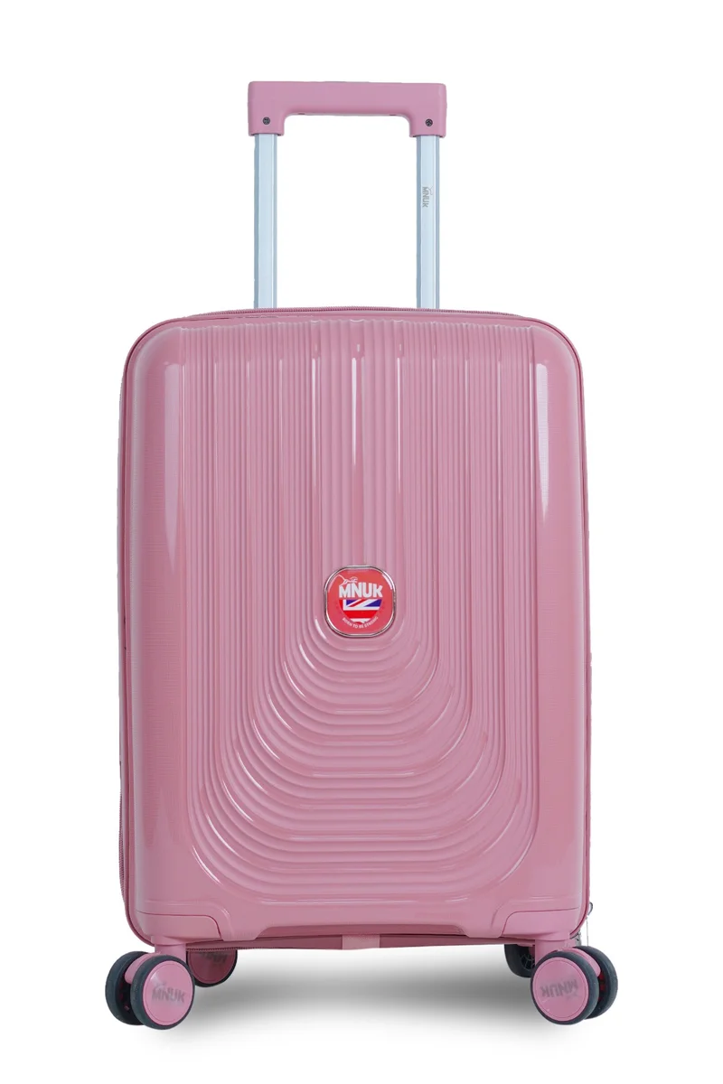 MNUK Viajero Stra Ordinario 20inch Luggage| Polypropylene (PP) Hardside Luggage Trolley|Double 360° 4 Wheeler| Cabin-20inch|Rose Gold