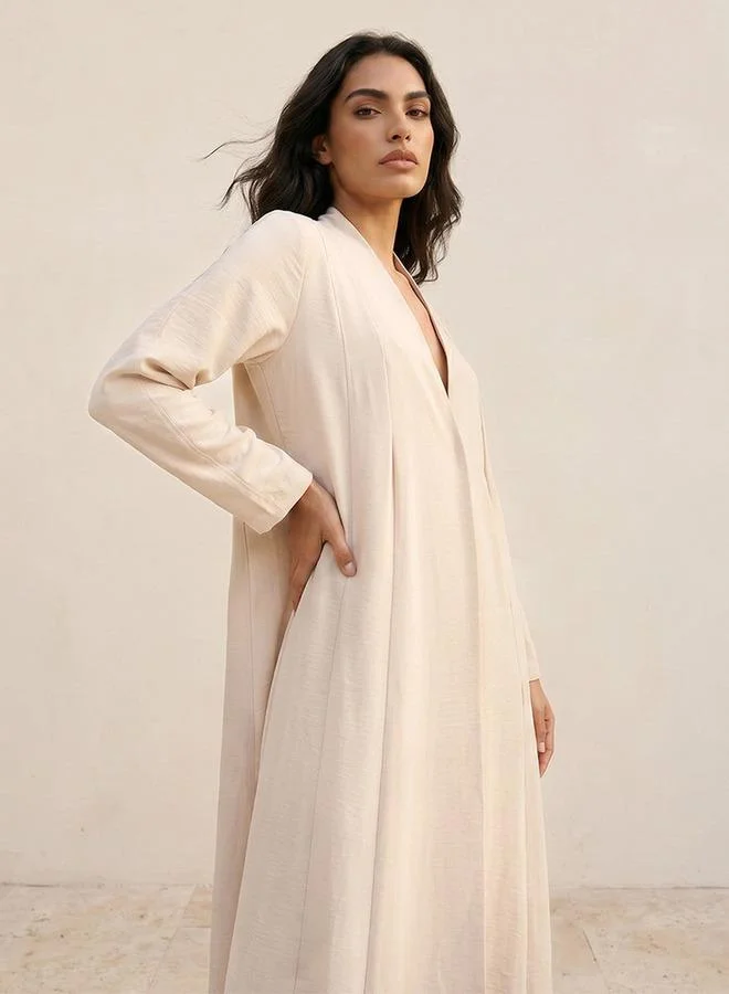 Splash FAV Cream Smart Relaxed Fit Longline Shrug for Women | Best Price UAE
