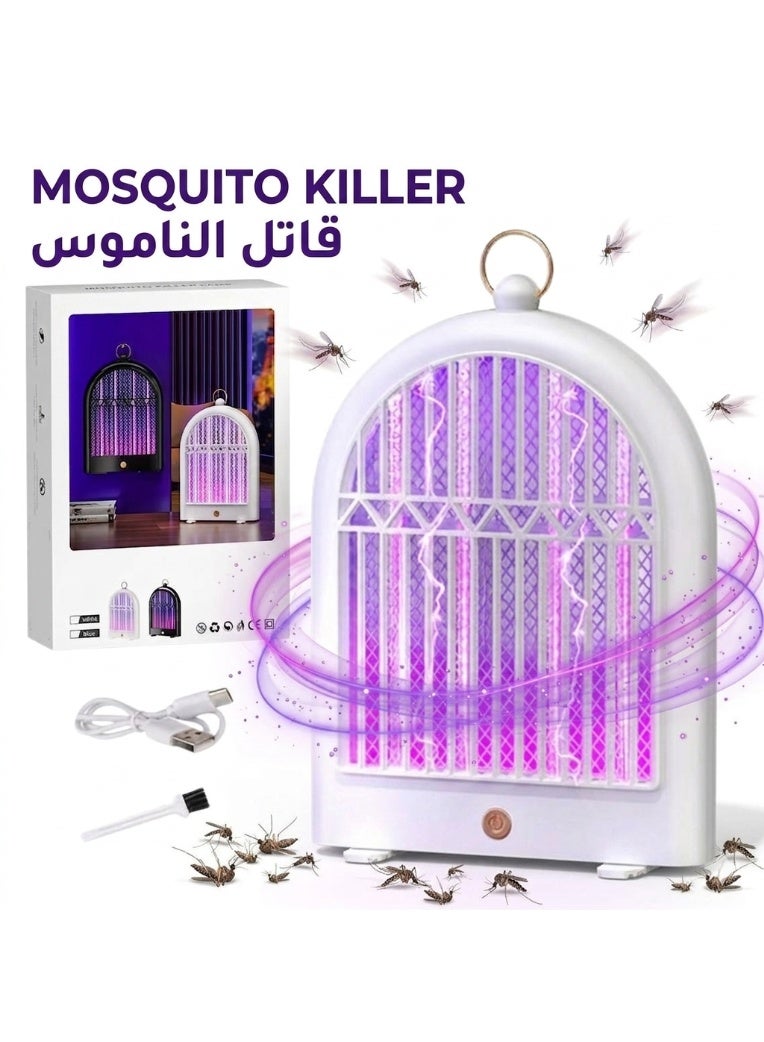 ZEESQUARE Electric Bug Zapper Mosquito Killer Lamp for Home Indoor & Outdoor – USB Rechargeable Insect Trap - Image 1