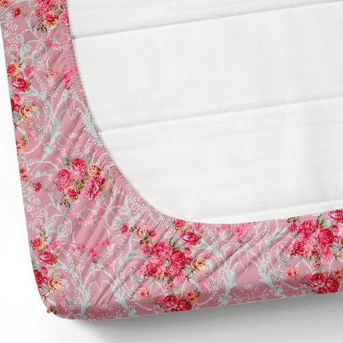 DECOREZA Soft Cotton Feel All Around Deep Pocket Fitted Bedsheets King Size, Premium Elastic Fitted Bedsheets King Size for Double Bed with 2 Pillow Covers, Size- 78" x 72" (Oyster Pink) - Image 3