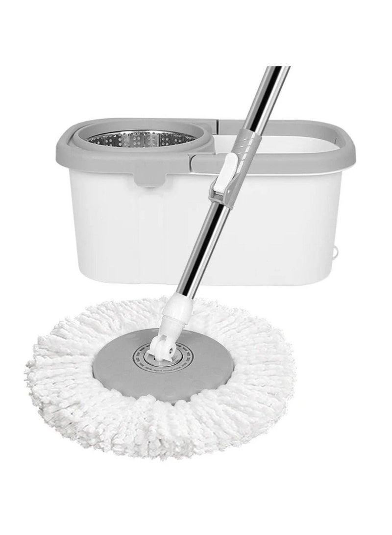 Automatic Bucket and Mop with Rotating Household Cleaning Brush, Handheld Vacuum Cleaner, Kitchen and Apartment Floor Cleaning Suitable for Floor Collection, Stainless Steel Wringer and Handle - Image 2