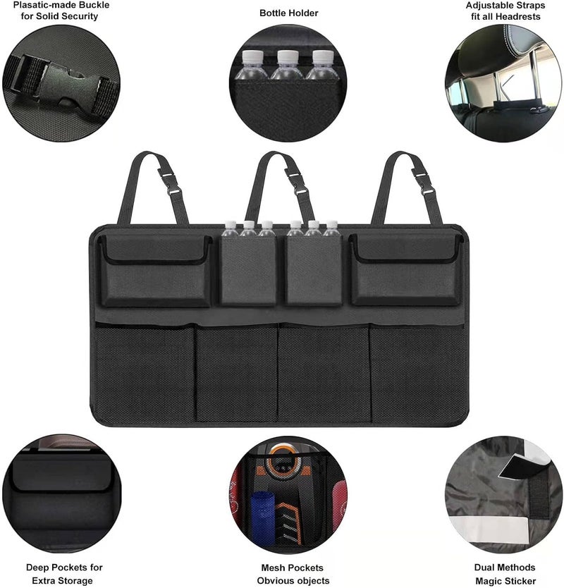 ravido Car Trunk Organizer, Backseat Hanging Organizer with 8 Large Storage Bag Super Capacity -Trunk Organizer for SUV,Truck,Van -Your Space Saving Expert - Image 3