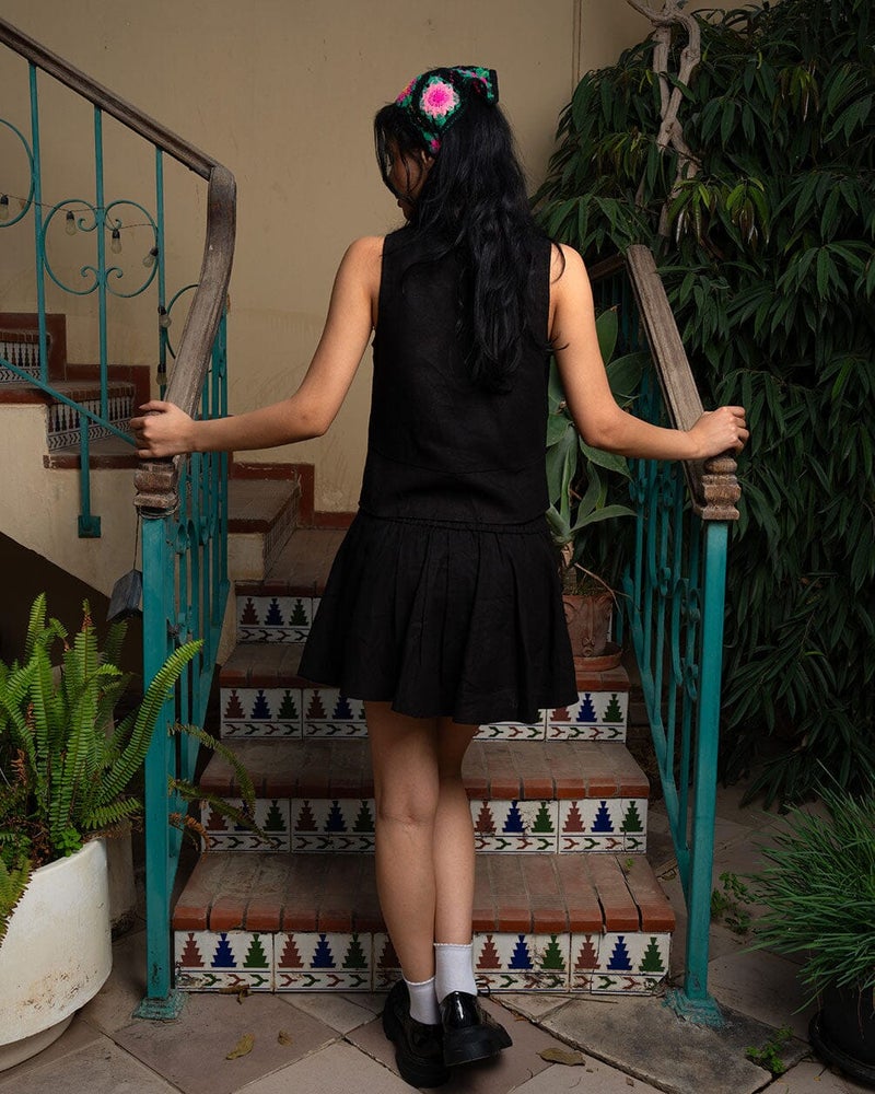 In Your Shoe Black Linen Skirt - Image 3
