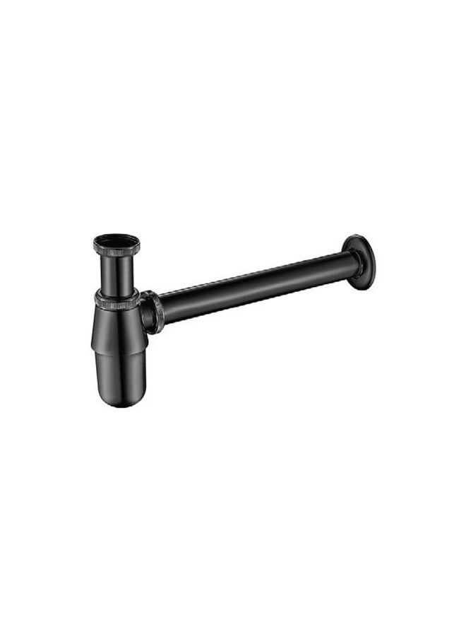 DANUBE HOME Milano Cp Bottle Trap 1 1/4 A-1023 Matt Black | Acrylic Bottle Trap | Sink Waste Trap Drain Tube Water Pipe For Bathroom Faucet Vanity Lavatory - Black  - Image 1