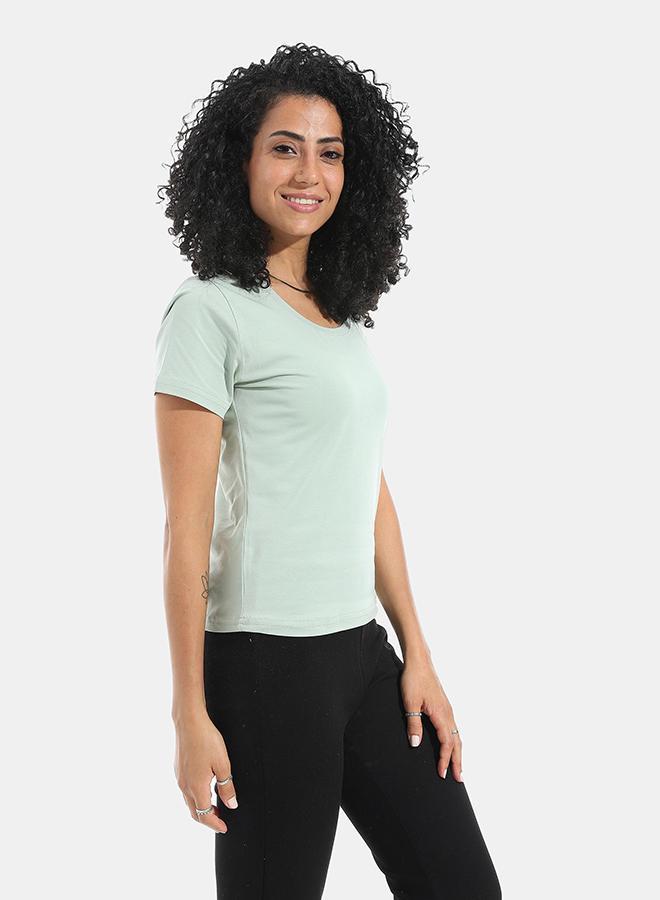 Xtcy Single Lycra Half Sleeve Wide Neck Bodysuit women - Image 2