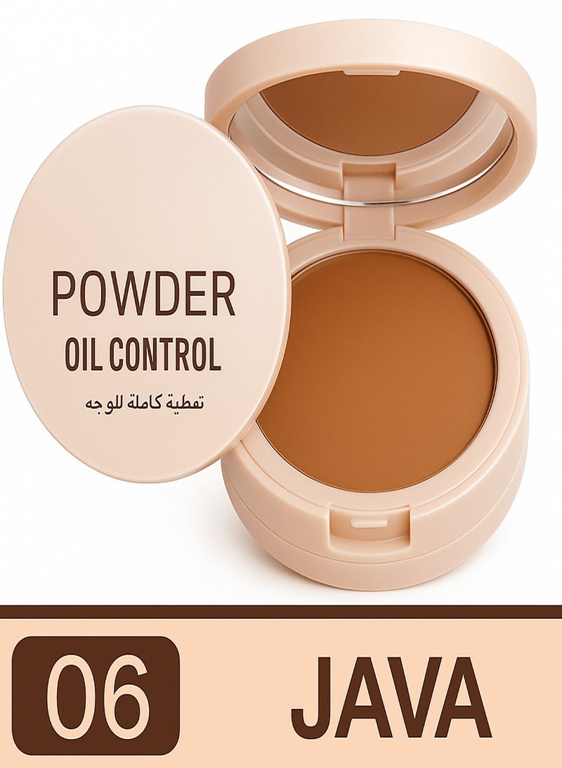 بودرة  بيرفكت لوك للتحكم بالزيوت – درجة 06 جافا | تغطية كاملة ولمسة نهائية مطفية - Image 1