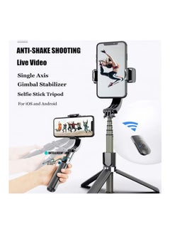 Generic L08 Handheld Mobile Phone Gimbal Stabilizer Selfie Stick Tripod 3 In 1 With Wireless Remote Compatible With iOS & Android  - Image 2