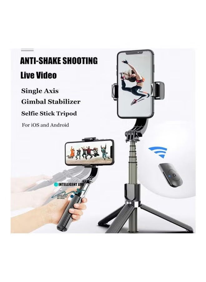 Generic - L08 Handheld Mobile Phone Gimbal Stabilizer Selfie Stick Tripod 3 In 1 With Wireless Remote Compatible With iOS & Android - Image 1