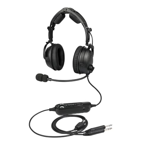 R SPIDER WIRELESS ANR Aviation Headset with Bluetooth, Active Noise Canceling with MP3 Input, Faux Leather Ear Cushions, GA Dual Plugs, Include Headset Bag - Image 1