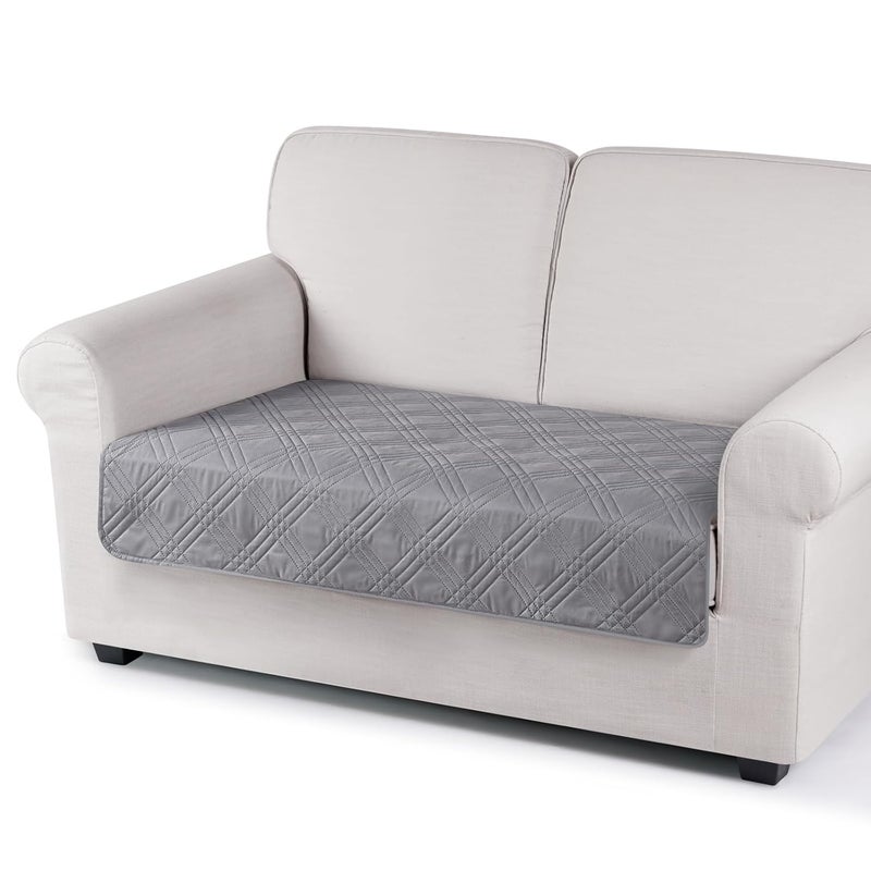 TAOCOCO Waterproof Recliner Chaise Lounge Cover 1 Piece Reversible Couch Cover for 2 Seater Sofa Chaise Furniture Protector Sofa Slipcover for Dogs Kids30X54 Inches Light Grey