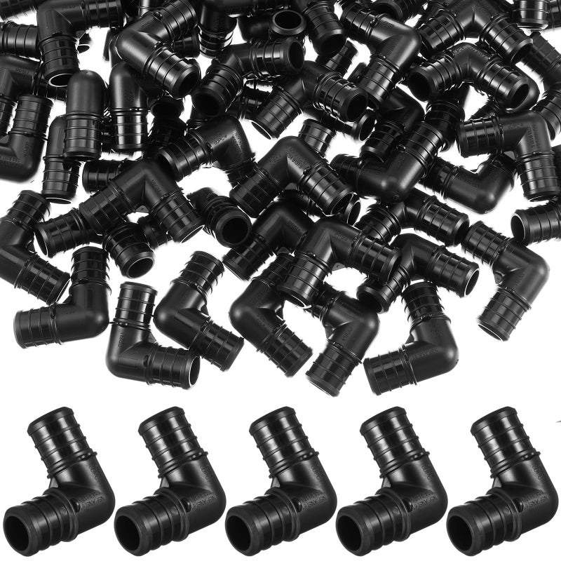 Colingmill 75 Pcs 34 Inch 90 Degree Elbow Bulk Pex Fittings Ppsu F2159 Poly Alloy Elbow PexB Fittings for Pipe Drinking Water Water Heating and Radiant Heating Applications - Image 2