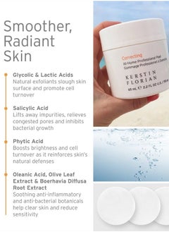Kerstin Florian Correcting At-Home Professional Peel, Glycolic & Lactic Acid Exfoliating Pore Pads (50 individual pads)  - Image 3
