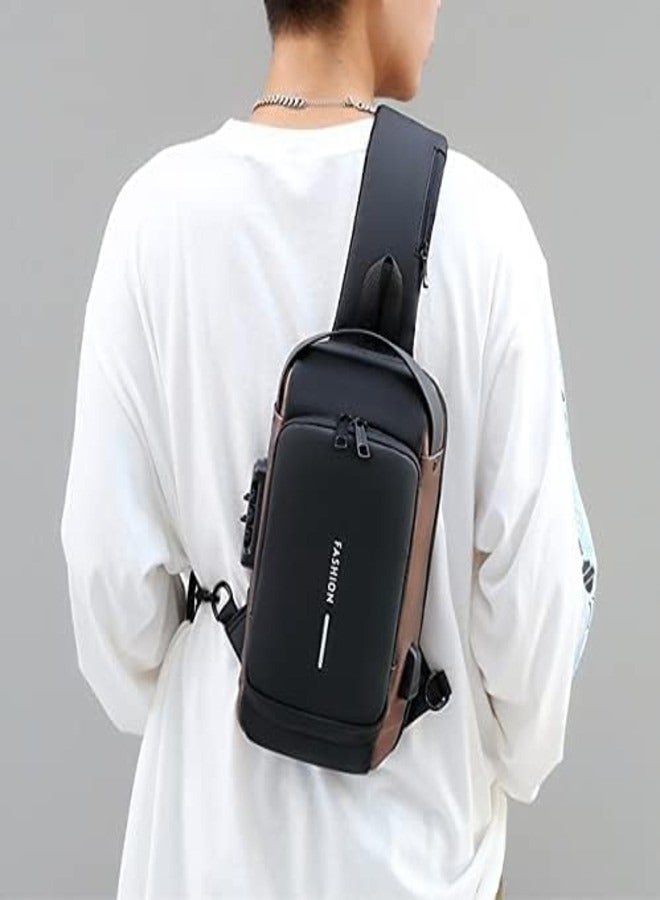 Marrkhor Anti theft Crossbody Sling bag,Shoulder Backpack,Lightweight Chest Daypack with USB Charging Port,Fit for 9.7'' ipad - Image 3