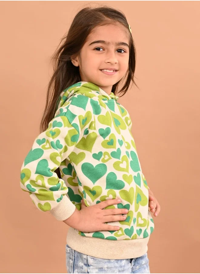 ليلك Girls Full Sleeves Sweatshirt