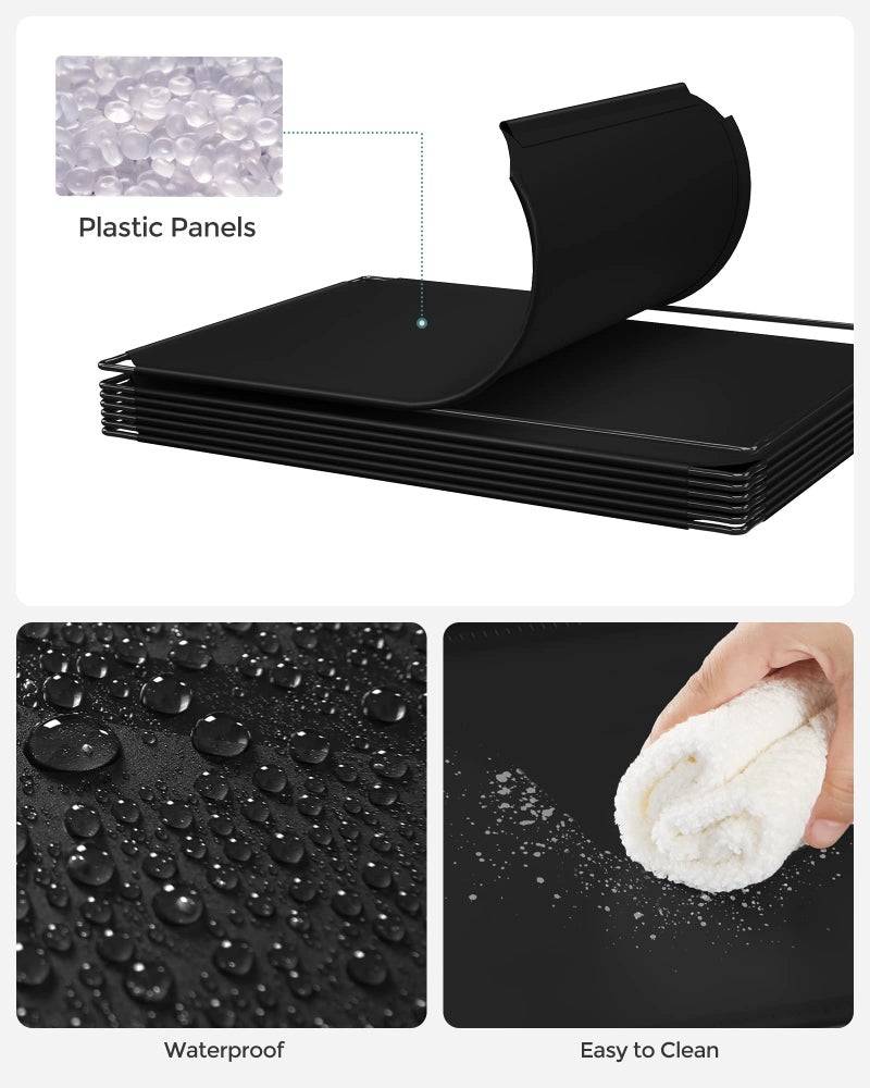 SONGMICS Cube Storage Organizer Set of 16 Plastic Cubes Closet Organizers and Storage Room Organization Bedroom Living Room 122 x 484 x 484 Inches Black ULPC44BK - Image 4