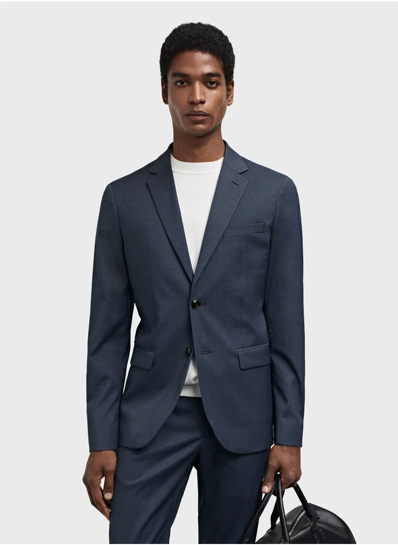 Mango Man Stretch Fabric Slim Fit Suit Jacket