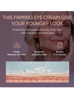 Wealthskin Instant Rapid Wrinkle Eye Cream: Temporary Effects Firm & Lift Under Eye Bags and Reduction Puffiness and Remover Dark Circles - 60 Second Tightener 30mL  - Image 2