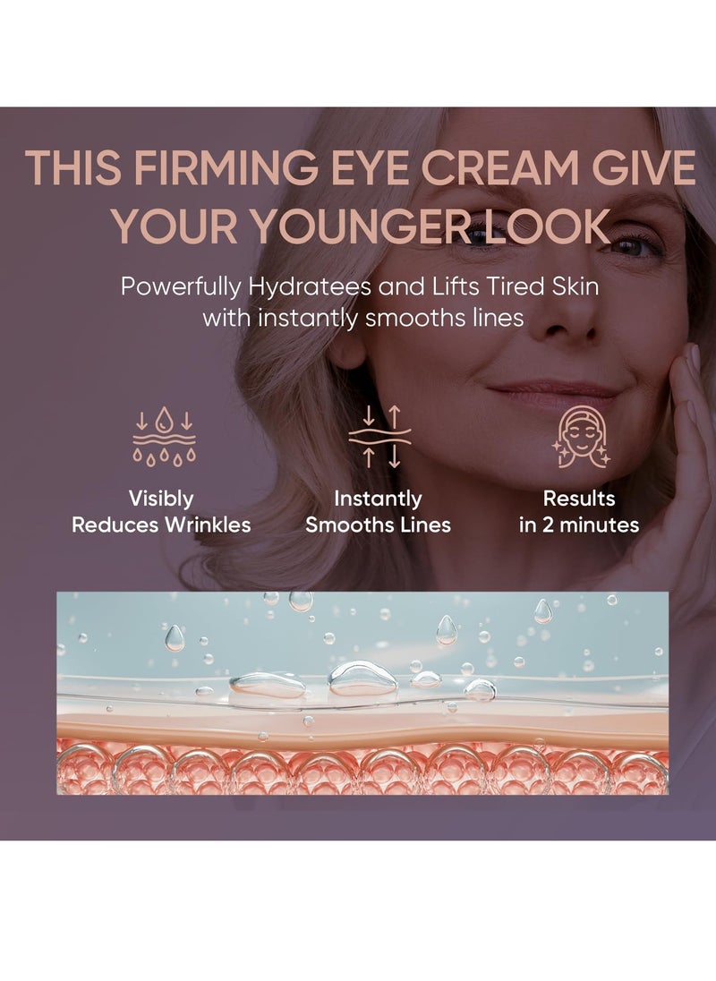 Wealthskin Instant Rapid Wrinkle Eye Cream: Temporary Effects Firm & Lift Under Eye Bags and Reduction Puffiness and Remover Dark Circles - 60 Second Tightener 30mL  - Image 2