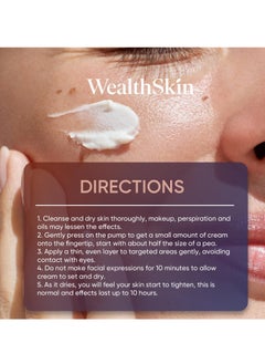 Wealthskin Instant Rapid Wrinkle Eye Cream: Temporary Effects Firm & Lift Under Eye Bags and Reduction Puffiness and Remover Dark Circles - 60 Second Tightener 30mL  - Image 4