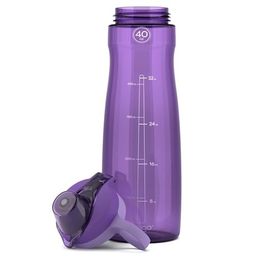 Pogo BPA-Free Tritan Plastic Water Bottle with Chug Lid, 40 Oz, Purple - Image 4