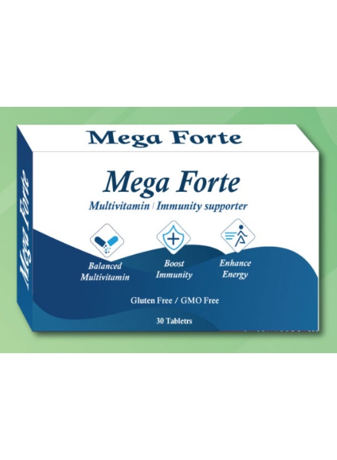 Mega Forte Tablets 30’s | Daily Multivitamin & Immunity Support Supplement