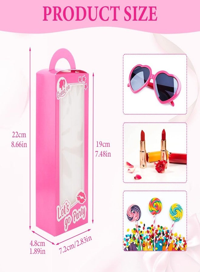 QWLWBU 12PCS Pink Doll Gift Boxes,Girls Party Favor Boxes Goodie Bag Candy Treat Boxes,Hot Pink Gift Boxes For Girl Princess Birthday Wedding Bridal Shower Bachelorette Decorations - Image 2