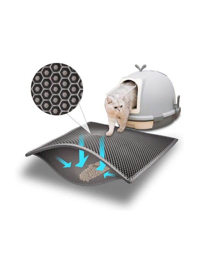 general Cat Litter Mat Double Layer Waterproof Urine Proof Trapping Mat 1 Pack - Image 1