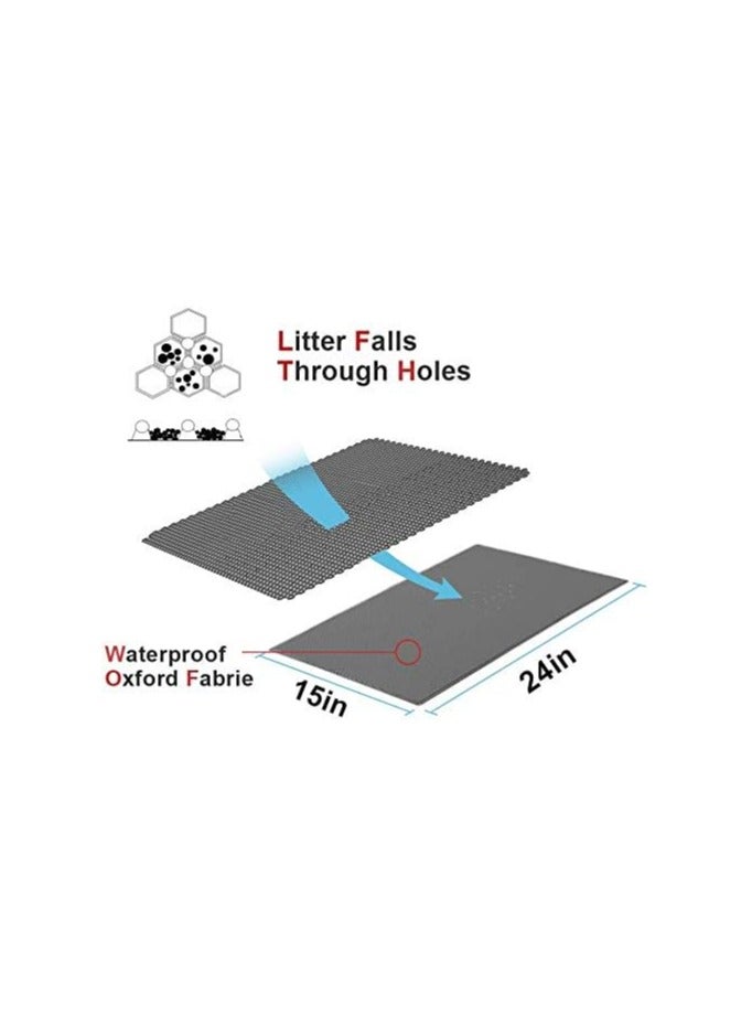 general Cat Litter Mat Double Layer Waterproof Urine Proof Trapping Mat 1 Pack - Image 2