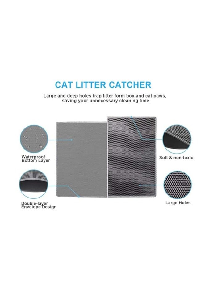 general Cat Litter Mat Double Layer Waterproof Urine Proof Trapping Mat 1 Pack - Image 3